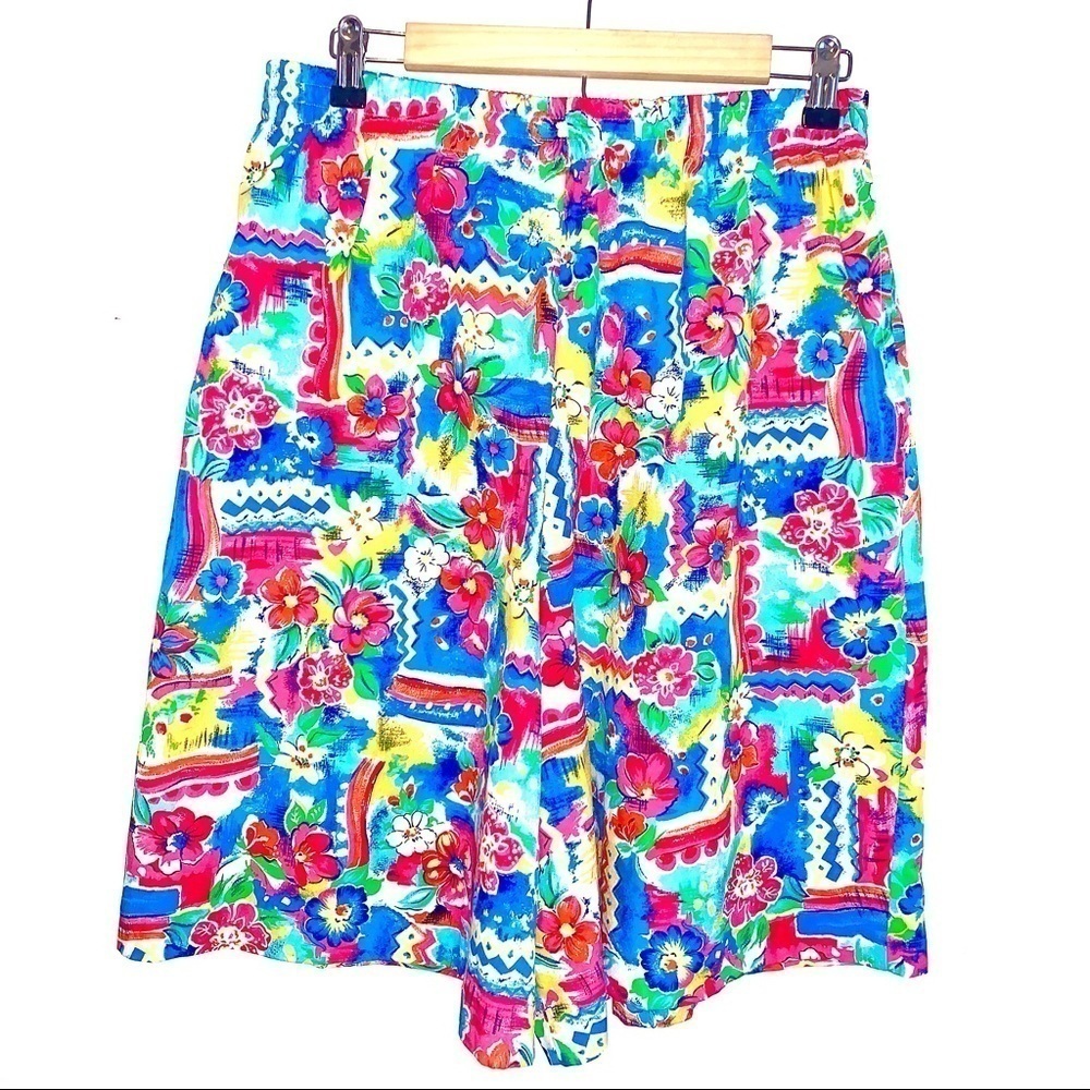 Napa Valley Floral Shorts Vintage Long